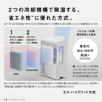 パナソニック F-YEX120B-W 衣類乾燥除湿機 クリスタルホワイト