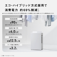 パナソニック F-YEX120B-W 衣類乾燥除湿機 クリスタルホワイト
