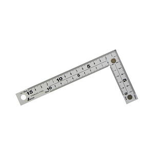 シンワ測定 曲尺　厚手広巾シルバー15cm　表裏同目マグネット付 10435-イメージ1