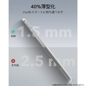 ESR iPad Air 13インチ M3/M2(2025/2024)用ケース Classic Hybrid Clear ESR562-イメージ4