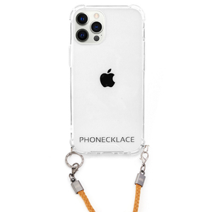 PHONECKLACE iPhone 12/12 Pro用ロープショルダーストラップ付きクリアケース マスタード PC20436I12P-イメージ16