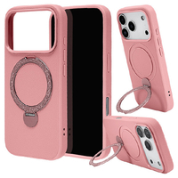 ラスタバナナ iPhone17 Pro用ZEROSAFE PU 回転スタンド 磁力充電対応 ピンク 9012IP5BZSPK