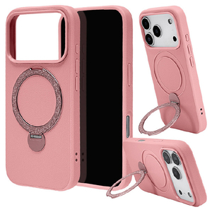 ラスタバナナ iPhone17 Pro用ZEROSAFE PU 回転スタンド 磁力充電対応 ピンク 9012IP5BZSPK-イメージ1