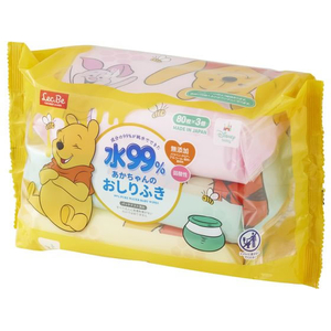 レック RAあかちゃんのおしりふき くまのプーさん 80枚×3個 FCF564V-イメージ1