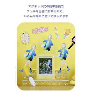 エレコム instax(チェキ)mini film用 マグネットフォトフレーム イエロー IC-PCMGYL-イメージ4