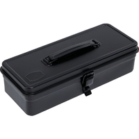トラスコ トランク型工具箱　３３３Ｘ１３７Ｘ９６．６　つや消しブラック 25mmシリンダ錠取付可能(別売) T-320MBK