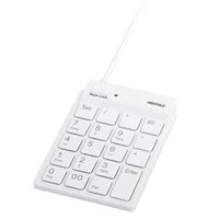 BUFFALO スリムテンキーボード Tabキー付き ホワイト BSTK11WH