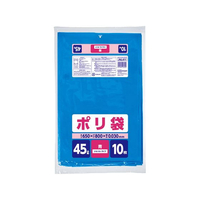 ジャパックス 家庭用ポリ袋 LLD 45L 青 10枚 FCE925R-JNL411