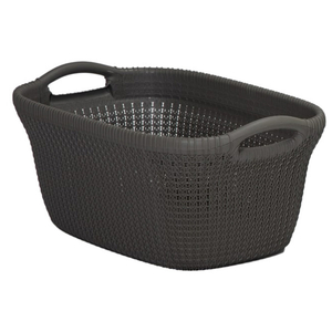 藤栄 バスケット 40L Knit ブラウン ﾆﾂﾄﾗﾝﾄﾞﾘ-ﾊﾞｽｹﾂﾄGY-イメージ1