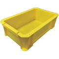 ＤＩＣプラスチック DA型コンテナ ボックス型 外寸:W326×D204×H100 黄 FC675GM-5004811