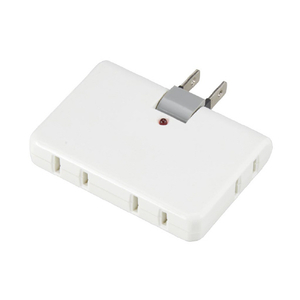 ヤザワ 雷ガード付4個口コーナータップ ホワイト Y02CK400WH-イメージ1