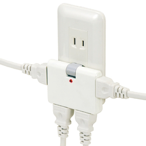 ヤザワ 雷ガード付4個口コーナータップ ホワイト Y02CK400WH-イメージ2