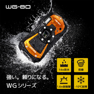 リコー 防水デジタルカメラ WGシリーズ ブラック WG80ﾌﾞﾗﾂｸ-イメージ3