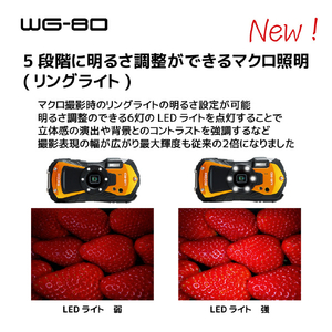 リコー 防水デジタルカメラ WGシリーズ ブラック WG80ﾌﾞﾗﾂｸ-イメージ5