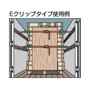 トラスコ中山 TRUSCO ベルト荷締機 50mm幅 800kg Eクリップ 0.851-Eクリップタイプ FC315HK-2278111-イメージ4