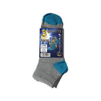 おたふく手袋 3Sソックスショート 先丸 灰xサックス 2P FCE308Z