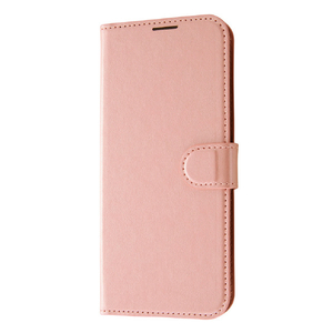 レイアウト かんたんスマホ3用耐衝撃 手帳型レザーケース シンプル マグネット ルーペ付 ピンク RT-KS3ELC9/P-イメージ1
