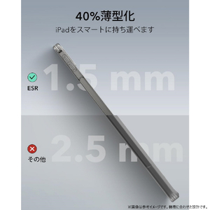 ESR iPad Air 13インチ M2(2024)用ケース Classic Hybrid Clear Black ESR563-イメージ4