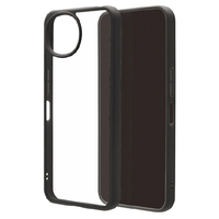 ラスタバナナ AQUOS wish6用 ハイブリッドケース TPU×PC ブラック＊クリア 9550AW6HPBK