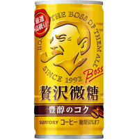 サントリー F716122 BOSS(ボス) 贅沢微糖 185g×6缶 1パック（6缶