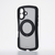 エレコム iPhone 16 Grippy ハイブリッドケース フレームカラー 極限 MAGKEEP スタンド ブラック PM-A24AGRSTKMBK-イメージ1