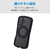 エレコム iPhone 16 Grippy ハイブリッドケース フレームカラー 極限 MAGKEEP スタンド ブラック PM-A24AGRSTKMBK-イメージ3