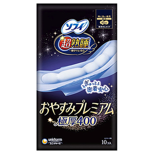 ユニチャーム ソフィ 超熟睡 おやすみプレミアム極厚10枚 ｿﾌｲﾁﾖｳJｵﾔｽﾐｺﾞｸｱﾂ40010ﾏｲ-イメージ1