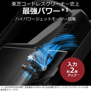 東芝 コードレスクリーナー TORNEO cordless トルネオ コードレス ジェットブラック VC-CLZ74DS(K)-イメージ3