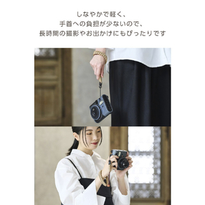エレコム instax(チェキ)miniシリーズ用 ハンドストラップ/ロープ編み ブラウン IC-STHKNBR-イメージ5