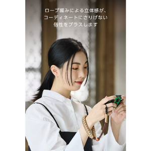 エレコム instax(チェキ)miniシリーズ用 ハンドストラップ/ロープ編み ブラウン IC-STHKNBR-イメージ6