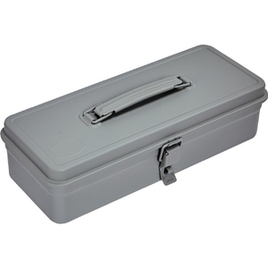 トラスコ トランク型工具箱　３３３Ｘ１３７Ｘ９６．８　ライトグレー 25mmシリンダ錠取付可能(別売) T-320LG-イメージ1