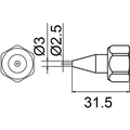 白光 ノズル N-2.5 袋ナット付801-N-2.5 FC184XK-8497254