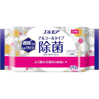 カミ商事 エルモア 除菌99.9% アルコールタイプ 20枚 FCE011U