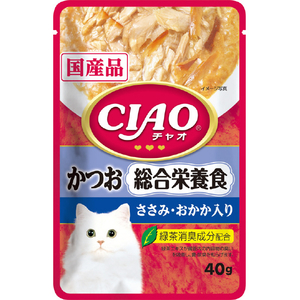 いなばペットフード CIAO パウチ 総合栄養食 かつお ささみ・おかか入り 40g CIAOﾊﾟｳﾁｿｳｺﾞｳｶﾂｵｻｻﾐｵｶｶ40G-イメージ1