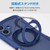 エレコム iPhone 16 Grippy ハイブリッドケース フレームカラー 極限 MAGKEEP スタンド ネイビー PM-A24AGRSTKMNV-イメージ6