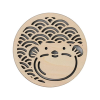 アーテック 木製コースター φ100mm フグ FCE818R-118756