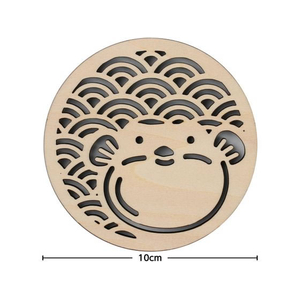 アーテック 木製コースター φ100mm フグ FCE818R-118756-イメージ3