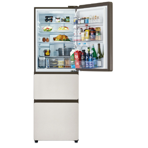 ハイアール 【右開き】375L 3ドア冷凍冷蔵庫 SLIMOREX(スリモアエックス) サンドホワイト JR-CVM38A(W)-イメージ4
