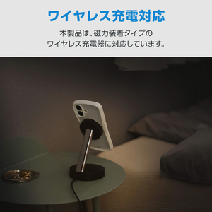 エレコム iPhone 16 Grippy ハイブリッドケース フレームカラー 極限 MAGKEEP スタンド ホワイト PM-A24AGRSTKMWH-イメージ7