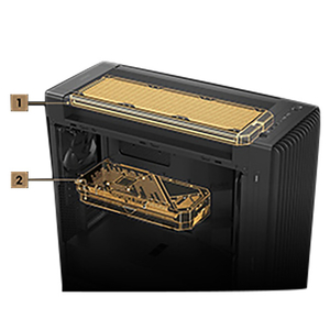 ASUS PCケース ProArt ブラック PROART/PA602/WOOD/BK/TG-イメージ4