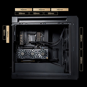 ASUS PCケース ProArt ブラック PROART/PA602/WOOD/BK/TG-イメージ5