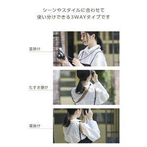 エレコム instax(チェキ)miniシリーズ用 ネックストラップ/ロープ編み ブラウン IC-STSDKNBR-イメージ4