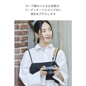 エレコム instax(チェキ)miniシリーズ用 ネックストラップ/ロープ編み ブラウン IC-STSDKNBR-イメージ6