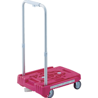 トラスコ 樹脂台車　カルティオミニ　ｗｅｅｇｏ　省音Ｇ車輪　ピンク　Ｓ付 WP-2G-P-JS