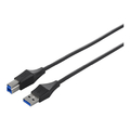 BUFFALO どっちもコネクター搭載USB2．0ケーブル(A to B・2．5m) ブラック BSUABDU225BK