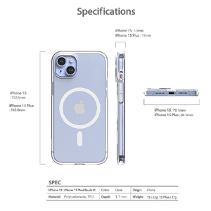 araree iPhone 15 Plus用MagSafe対応クリアケース Duple M クリア AR25440I15PL-イメージ15