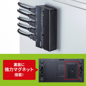 サンワサプライ 磁石付きUSB2．0手動切替器(4回路) SW-US24MG-イメージ14