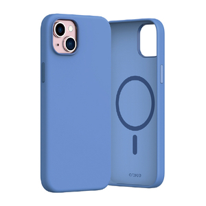 araree iPhone 15 Plus用MagSafe対応シリコンケース Typo Skin M スカイブルー AR25441I15PL-イメージ1