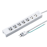 サンワサプライ 電源タップ(3極抜け止めタイプ・7個口・コード長2m) TAP-F37-2KSRP