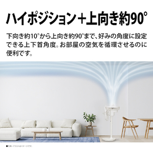 シャープ DCモーター搭載リビング扇風機 ホワイト PJ-T3DS-W-イメージ9